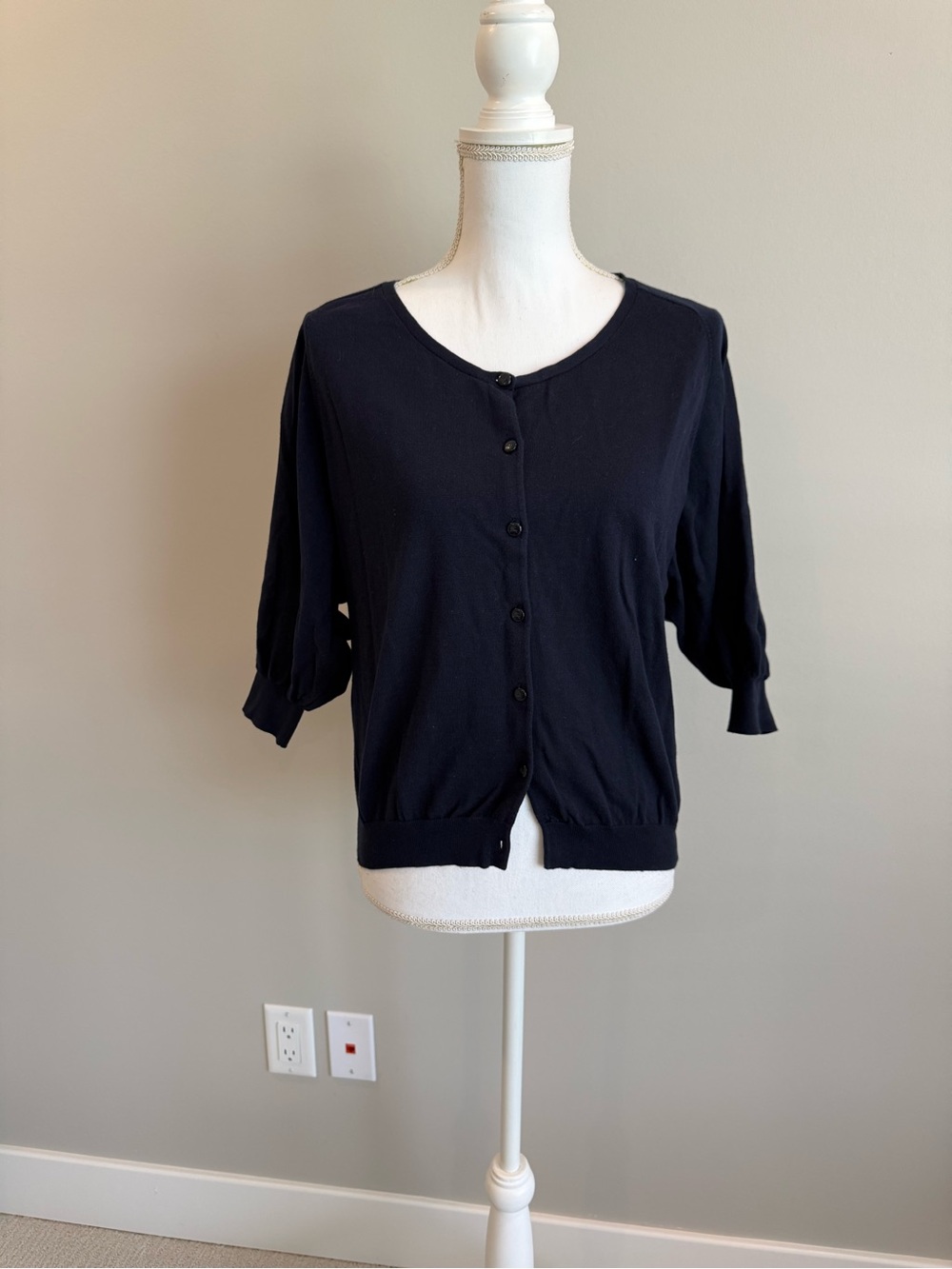 Burberry Blue Label knit cardigan with bow back detail *missing 1 button*